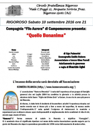 Serata di Teatro Dialettale a Rigoroso (Arquata Scrivia - AL)